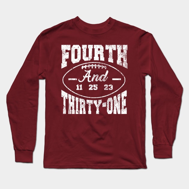 4th and 31 ALABAMA, FOURTH AND THIRTY ONE ALABAMA Long Sleeve T-Shirt by wizardwenderlust